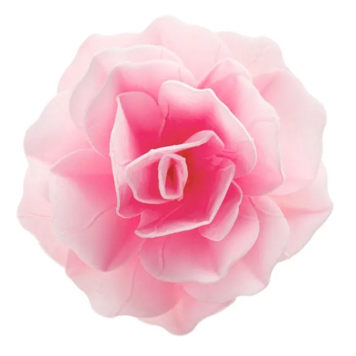 Flor de oblea rosa color rosa 12,5 cm - Sin gluten - Dekora