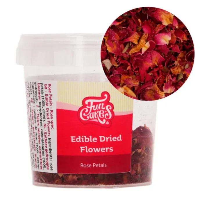Flores comestibles pétalos de rosas 5 g - Funcakes