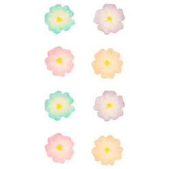 Flores de azúcar dalias de colores 3 cm (8) - Wilton