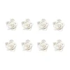 Flores de azúcar rosas blancas 3 cm (8) - Decora