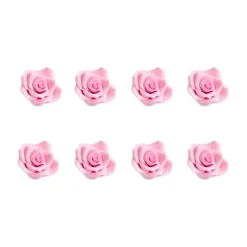 Flores de azúcar rosas rosas 3 cm (8) - Decora