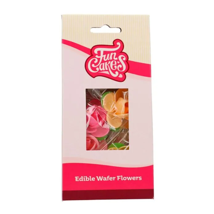 Flores de oblea Camelias de colores 4,5 cm (5) - Funcakes