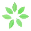 Flores de oblea hojas verdes 4 cm (50) - Funcakes