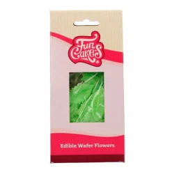 Flores de oblea hojas verdes 4 cm (50) - Funcakes
