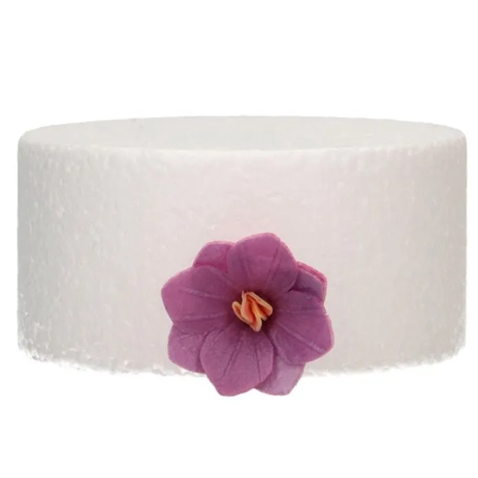 Flores de oblea hortensias amarillas y moradas 4 cm (18) - Funcakes