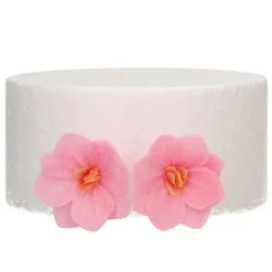 Flores de oblea hortensias rosas 4 cm (18) - Funcakes