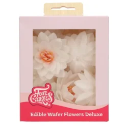 Flores de oblea lotus blancas 7 cm (10) - Funcakes