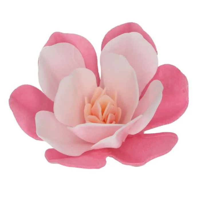 Flores de oblea magnolias rosas 6 cm (6) - Funcakes