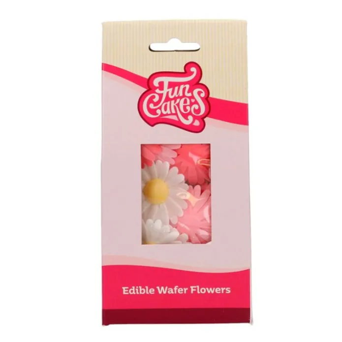 Flores de oblea Margarita de colores 4 cm (13) - Funcakes
