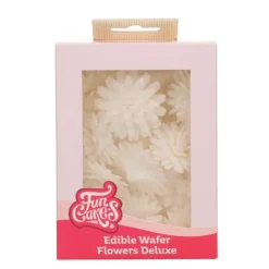 Flores de oblea margaritas blancas 4 cm (12) - Funcakes