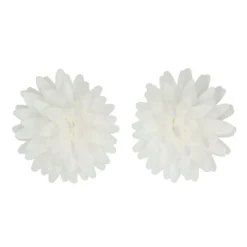 Flores de oblea margaritas blancas 4 cm (12) - Funcakes
