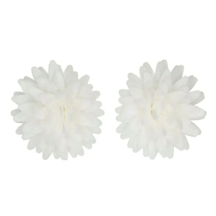 Flores de oblea margaritas blancas 4 cm (12) - Funcakes