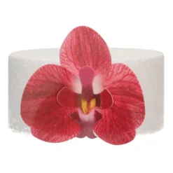 Flores de oblea orquídeas rojas 7 cm (10) - Funcakes