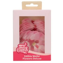 Flores de oblea orquídeas rosas 7 cm (10) - Funcakes