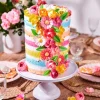 Flores de oblea Prímulas de colores 3,5 cm (12) - Funcakes