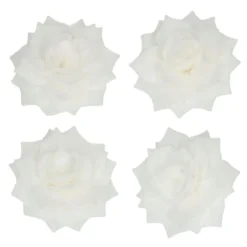 Flores de oblea rosas blancas 4 cm (15) - Funcakes