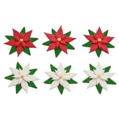 Flores de Pascua de azúcar Navidad (6) - Decora