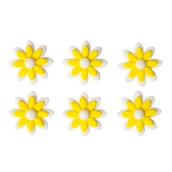 Flores margaritas de azúcar 3 cm (6) - Sin gluten - Decora