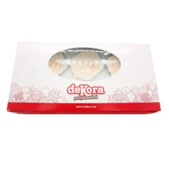 Flores rosas marfil de azúcar 7 cm (6) - Sin gluten - Dekora