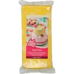 Fondant amarillo 1 kg - Sin gluten - Funcakes