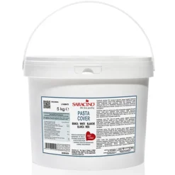 Fondant blanco Pasta Cover 5 kg - Sin gluten - Saracino