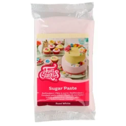 Fondant blanco rosa 250 g - Sin gluten - Funcakes