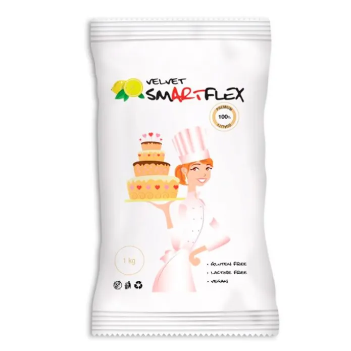 Fondant blanco sabor limón 1 kg - Sin gluten - SmartFlex