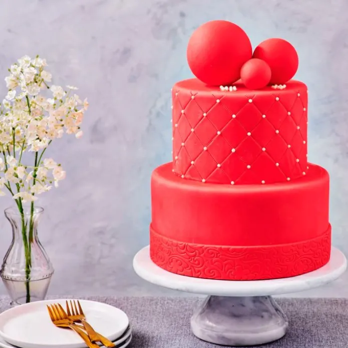 Fondant Covering Paste rojo 500 g - Funcakes