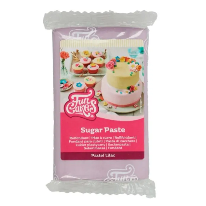 Fondant lila pastel 250 g - Sin gluten - Funcakes