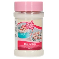 Fondant líquido blanco con glasa Dip 'n Drip 375 g - Funcakes
