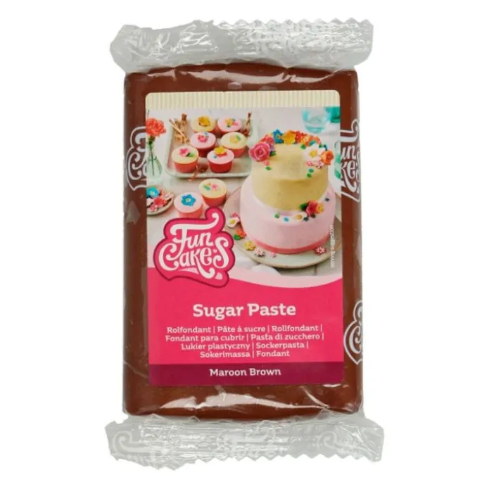 Fondant marrón chocolate 250 g - Sin gluten - Funcakes