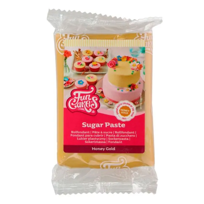 Fondant miel dorado 250 g - Sin gluten - Funcakes