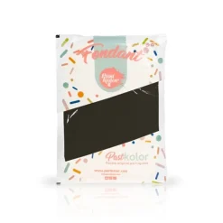 Fondant negro 250 g - Sin gluten - Pastkolor