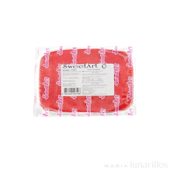 Fondant rojo 250 gr - Sin gluten - SweetArt