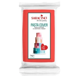 Fondant rojo Pasta Cover 1 kg - Sin gluten - Saracino