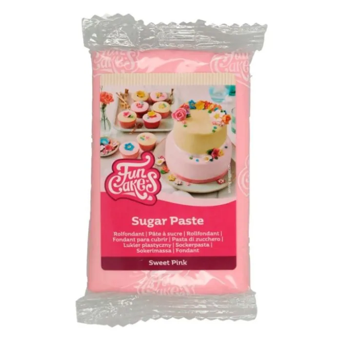 Fondant rosa suave 250 g - Sin gluten - Funcakes