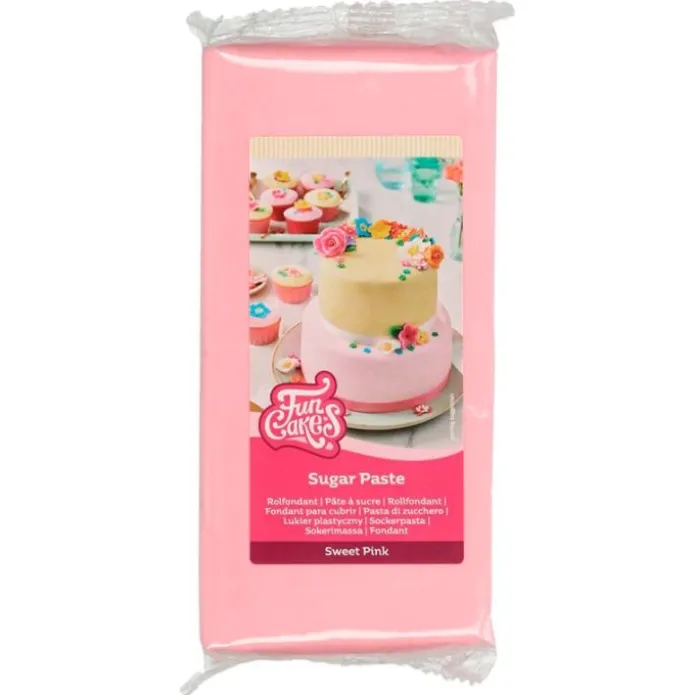 Fondant rosa suave 1 kg - Sin gluten - Funcakes