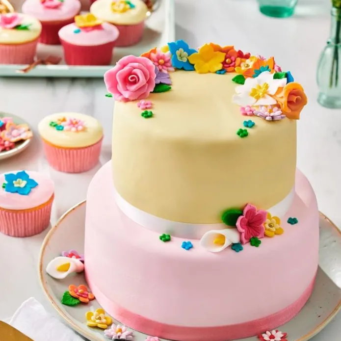 Fondant rosa suave 1 kg - Sin gluten - Funcakes