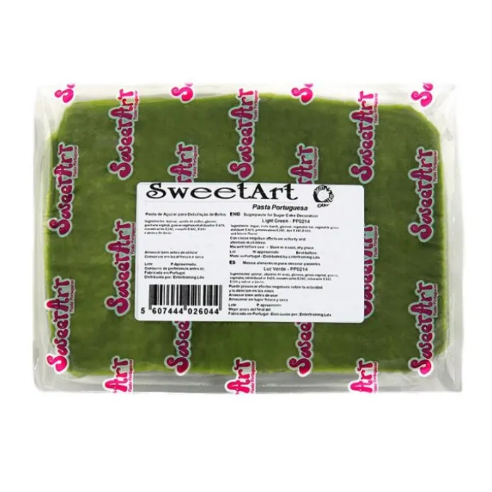 Fondant verde hoja 1 kg - Sin gluten - SweetArt