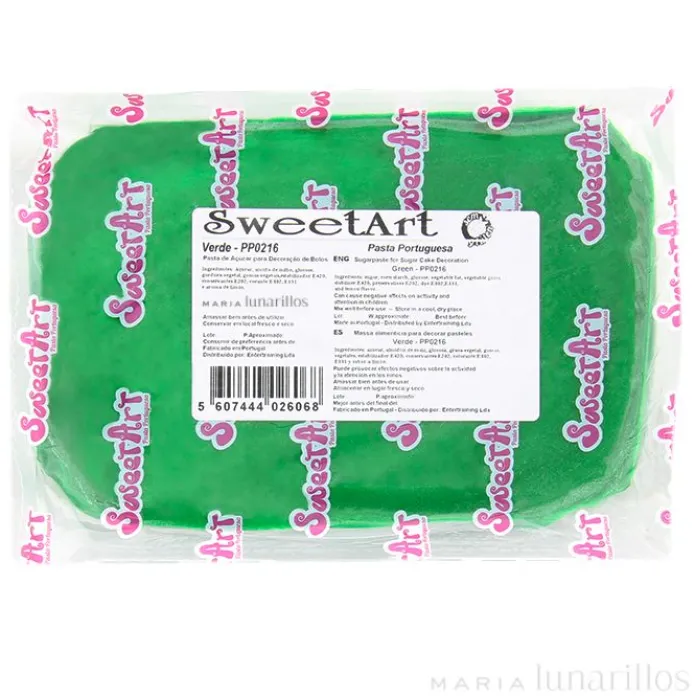 Fondant verde 1 kg - Sin gluten - SweetArt