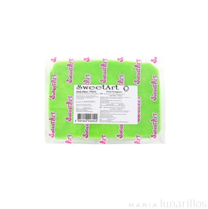 Fondant verde lechuga 250 gr - Sin gluten - SweetArt