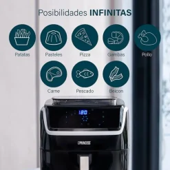 Freidora de aire sin aceite y vaporera 6,5 litros - Princess + REGALO cortador patatas tiras