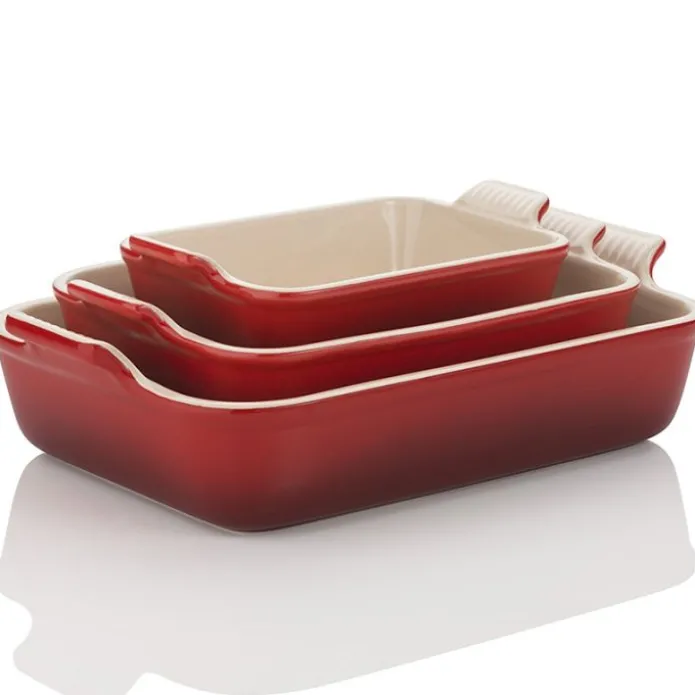 Fuente rectangular 26 cm Cereza - Cerámica de gres - Le Creuset