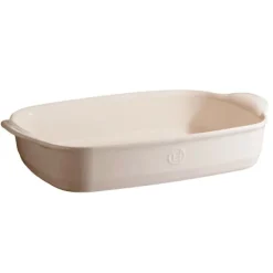 Fuente rectangular con asas crema 36 x 27 x 7 cm - Cerámica - Emile Henry