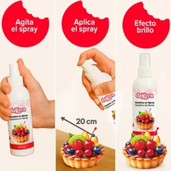 Gelatina en spray comestible 200 ml - Sin gluten - Dekora