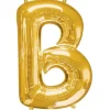 Globo de foil dorado letra "B" 35 cm
