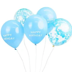 Globos azules y de confeti Happy Birthday (5) - Talking Tables