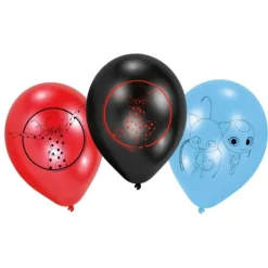 Globos Ladybug rojos, negros y azules (6) - Amscan