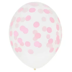 Globos transparentes confeti rosa (5) - My Little Day