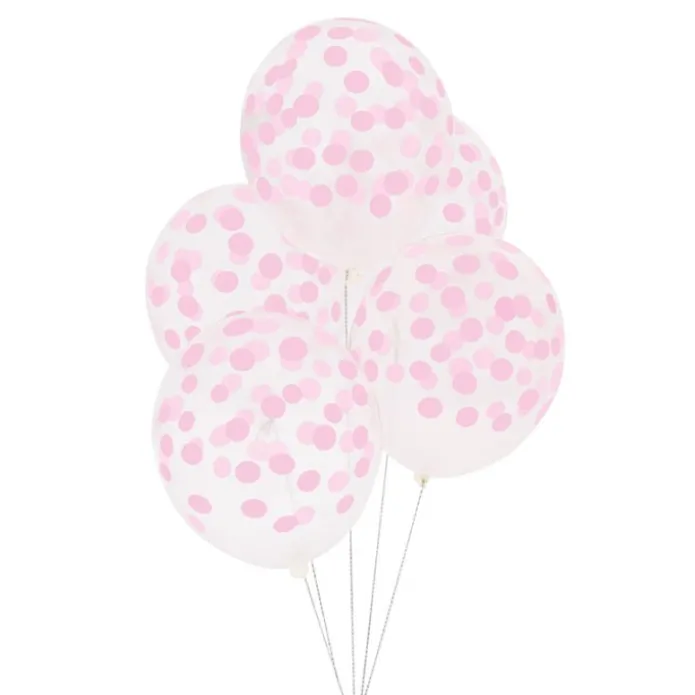 Globos transparentes confeti rosa (5) - My Little Day